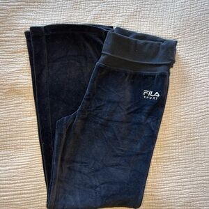 Vintage fold over waist Fila Sport Navy Wide Leg Pants